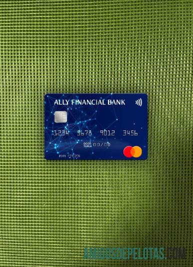 Vista frontal da foto do US Ally Financial Bank Mastercard exemplo